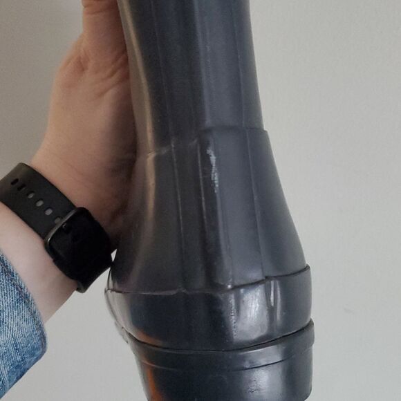 Hunter Regent Carlyle Dark Blue Rain Boots With Brown Accent Size US 9 main image 12